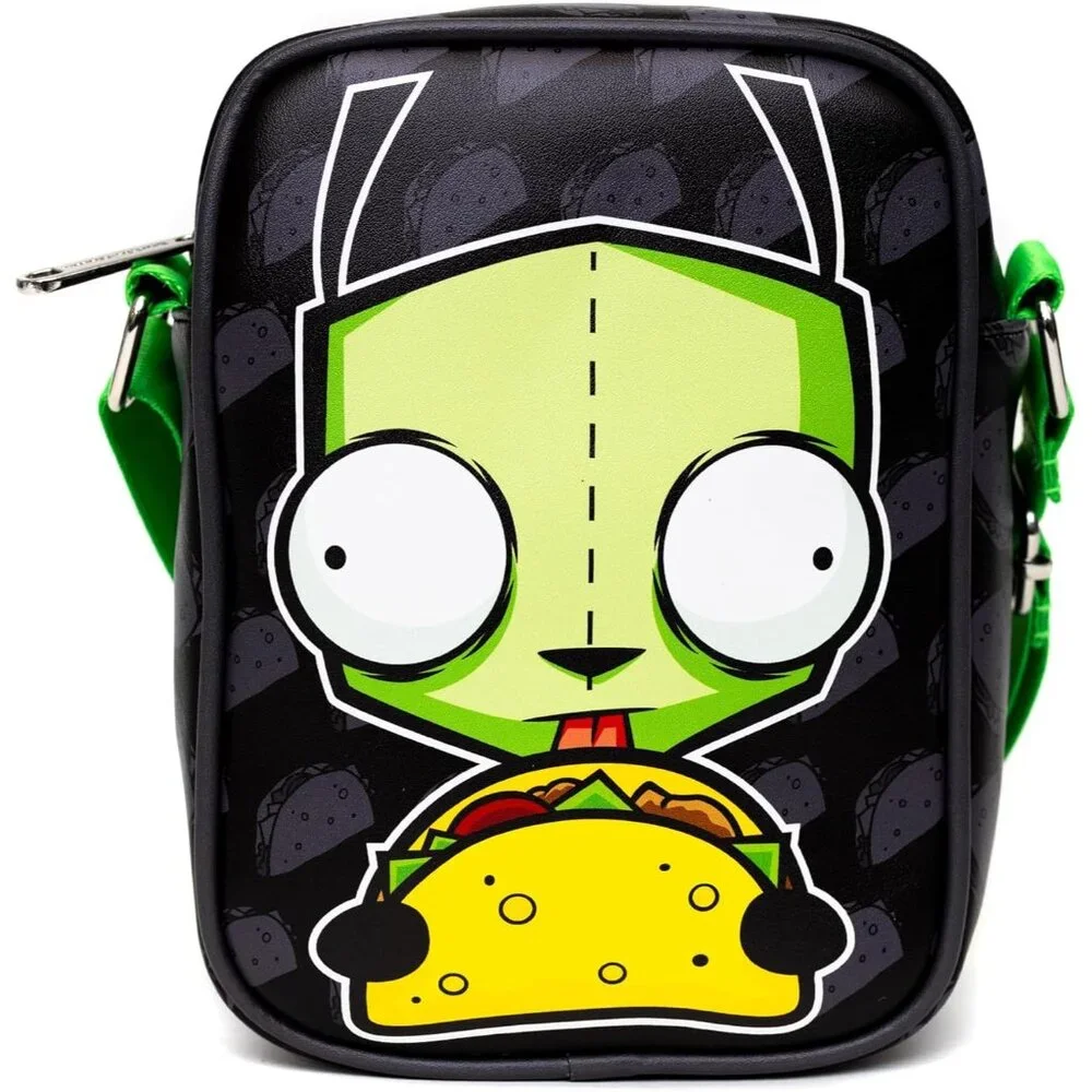 Nickelodeon Invader Zim GIR Taco Print Vegan Leather Crossbody Bag